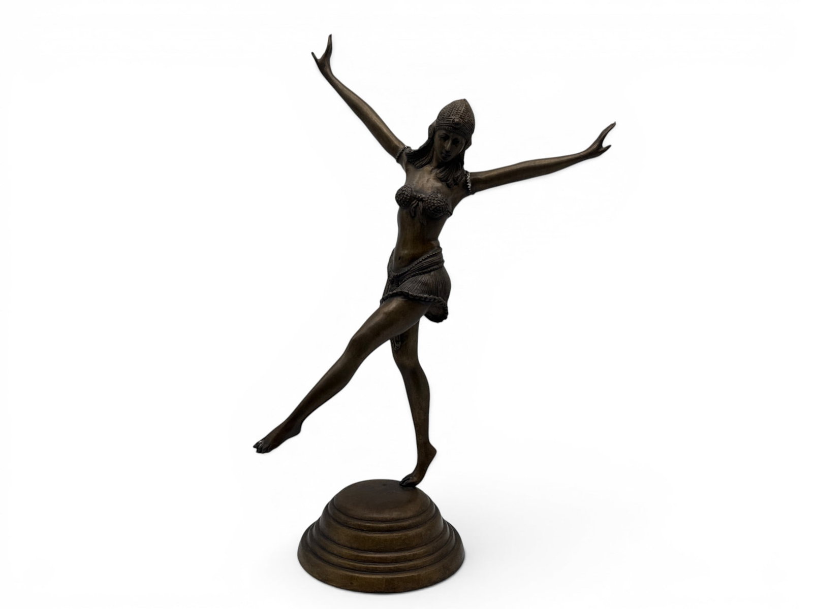 Art Nouveau Bronze Leaping Dancer Figural Sculpture (1 of 5)