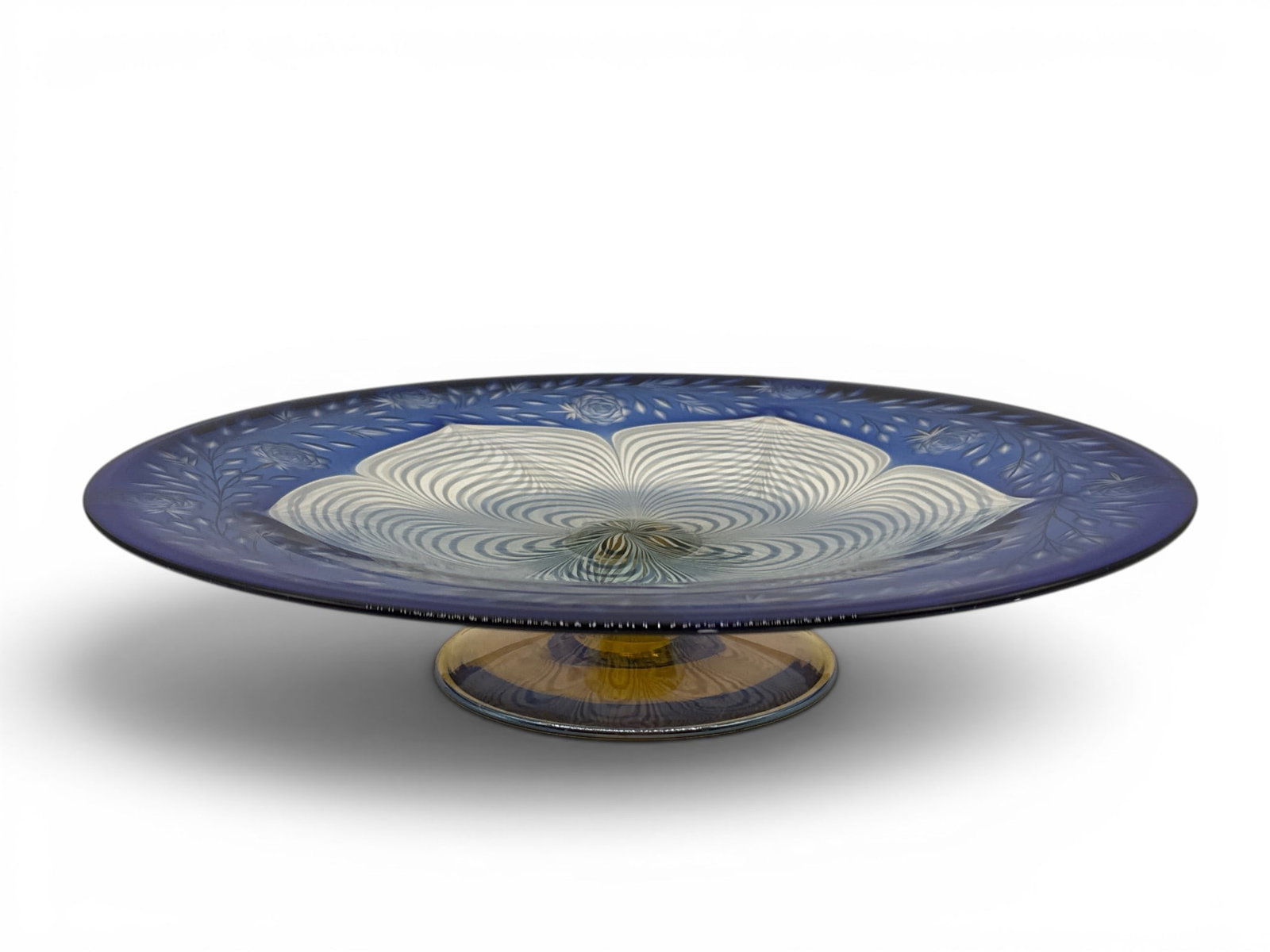 Durand Peacock Pulled Feather Tazza (1 of 6)