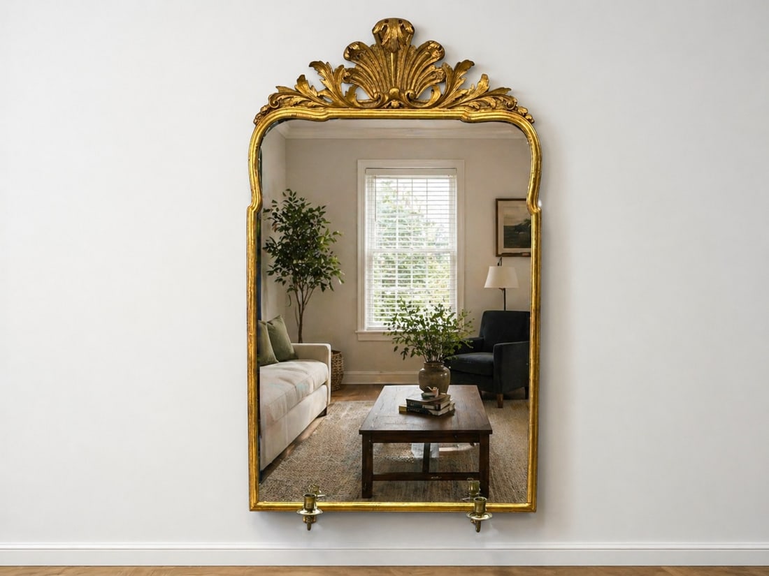 Mirror Fair Acanthus Giltwood Wall Mirror (1 of 6)