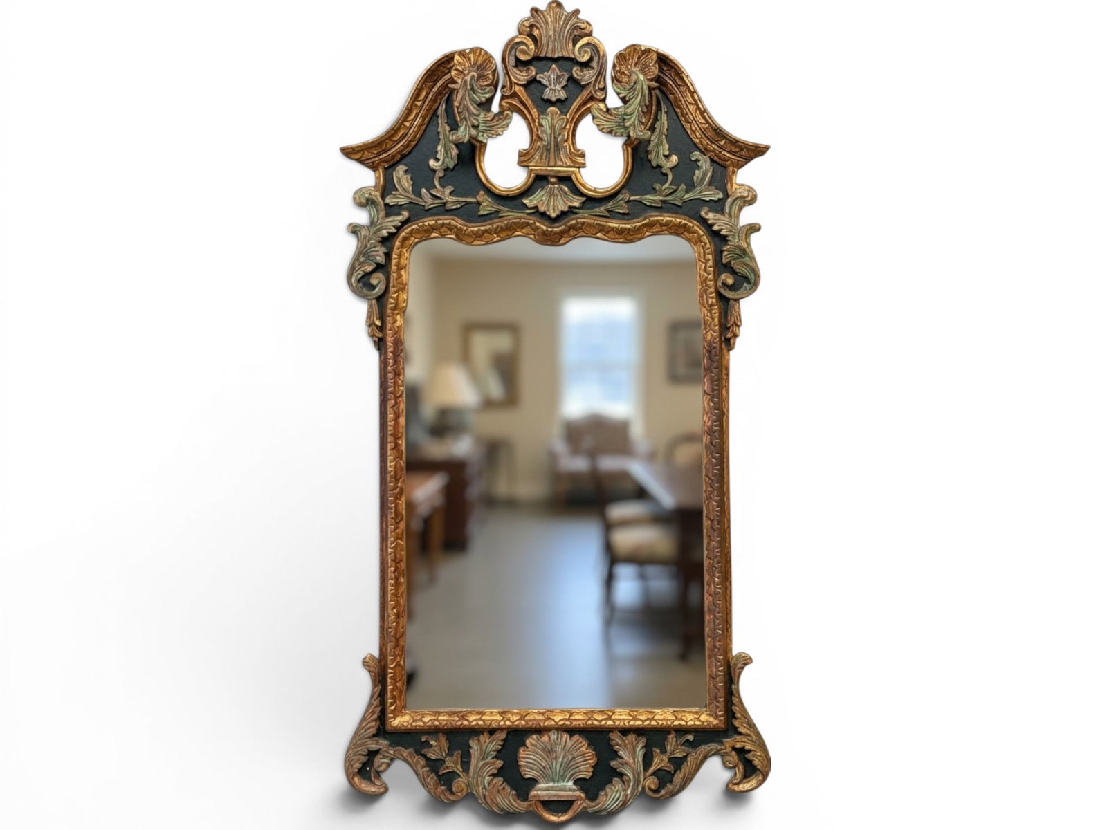 Georgian-style Carved and Painted Wall Mirror (1 of 6)