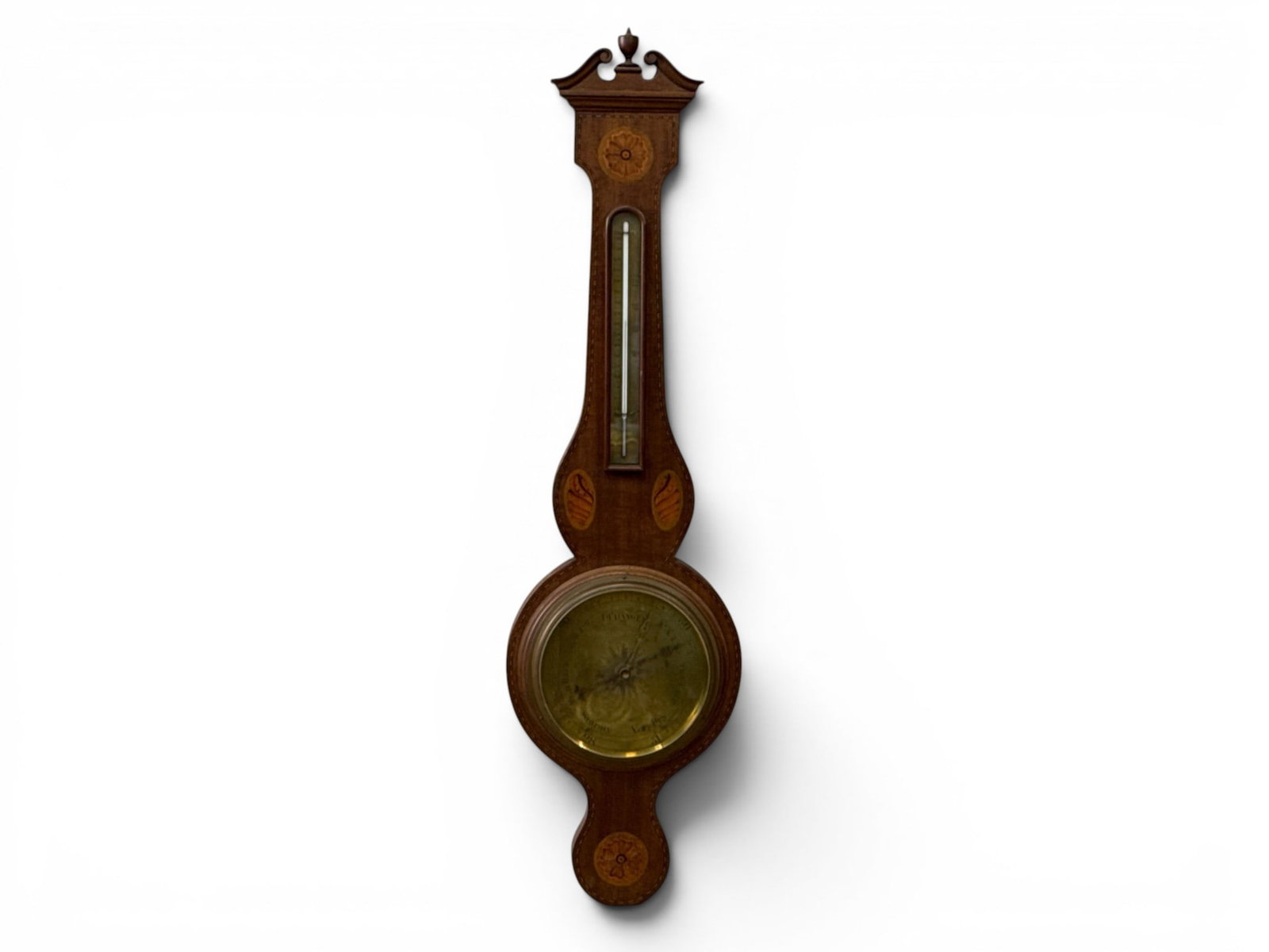 Inlaid Mahogany Banjo Wall Barometer (1 of 4)