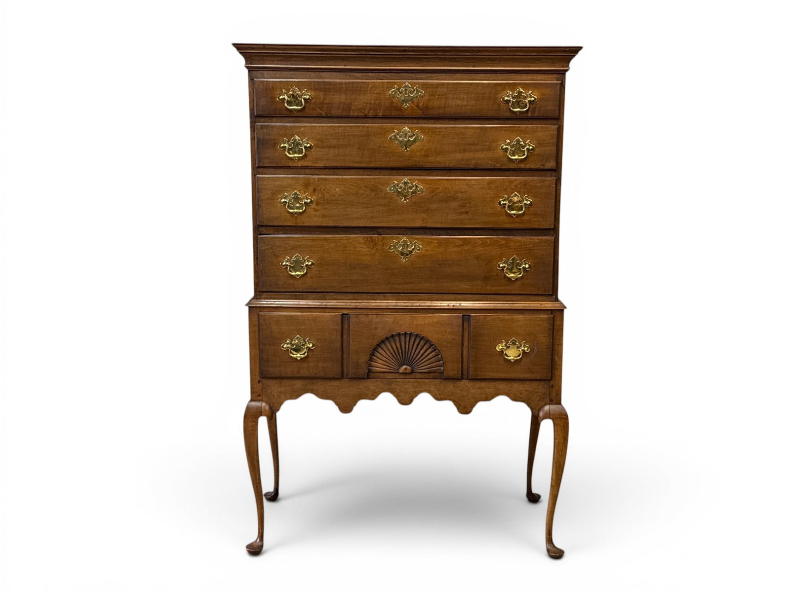 New England Queen Anne Maple Highboy (1 of 12)