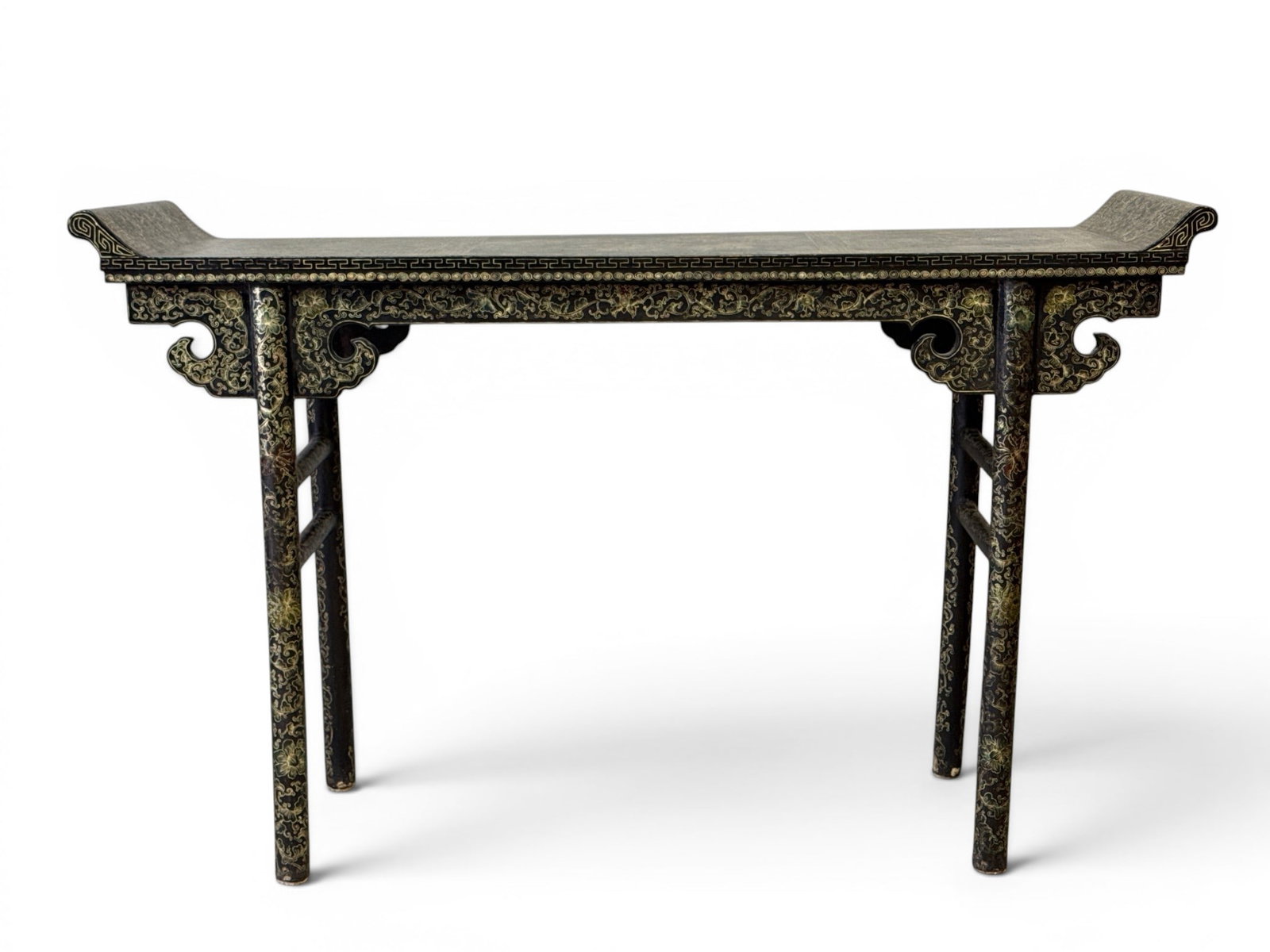 Chinese Polychrome-Decorated Lacquer Altar Table (1 of 6)