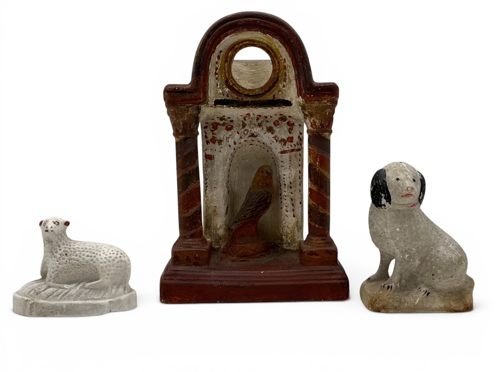 Grouping of 19th C. Chalkware Articles (1 of 6)