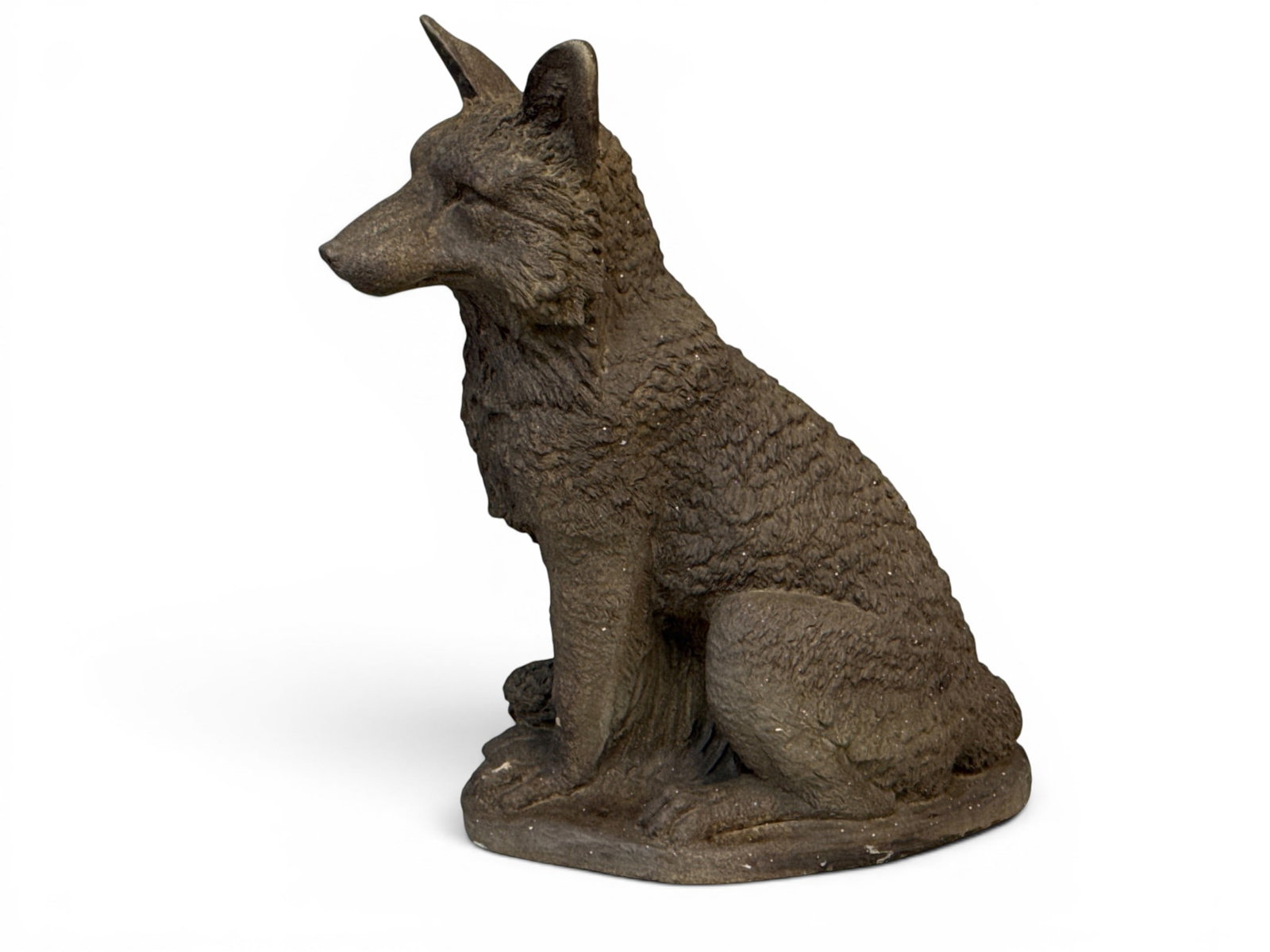 Cast Stone Seated Garden Fox (1 of 4)