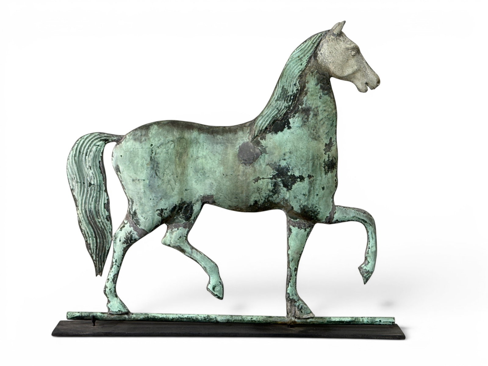 19th C. Copper and Zinc Prancing Horse Weathervane (1 of 7)