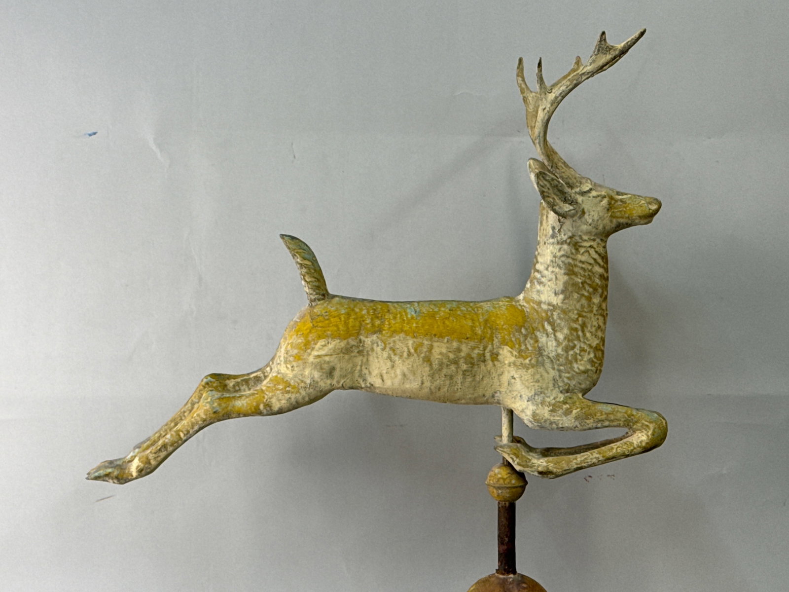 Gilt Copper Leaping Stag Weathervane - 2