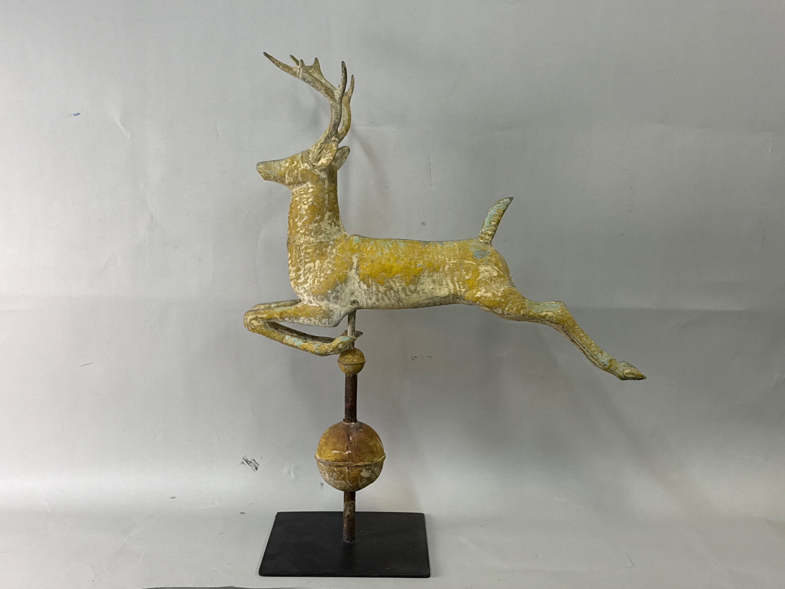 Gilt Copper Leaping Stag Weathervane - 4