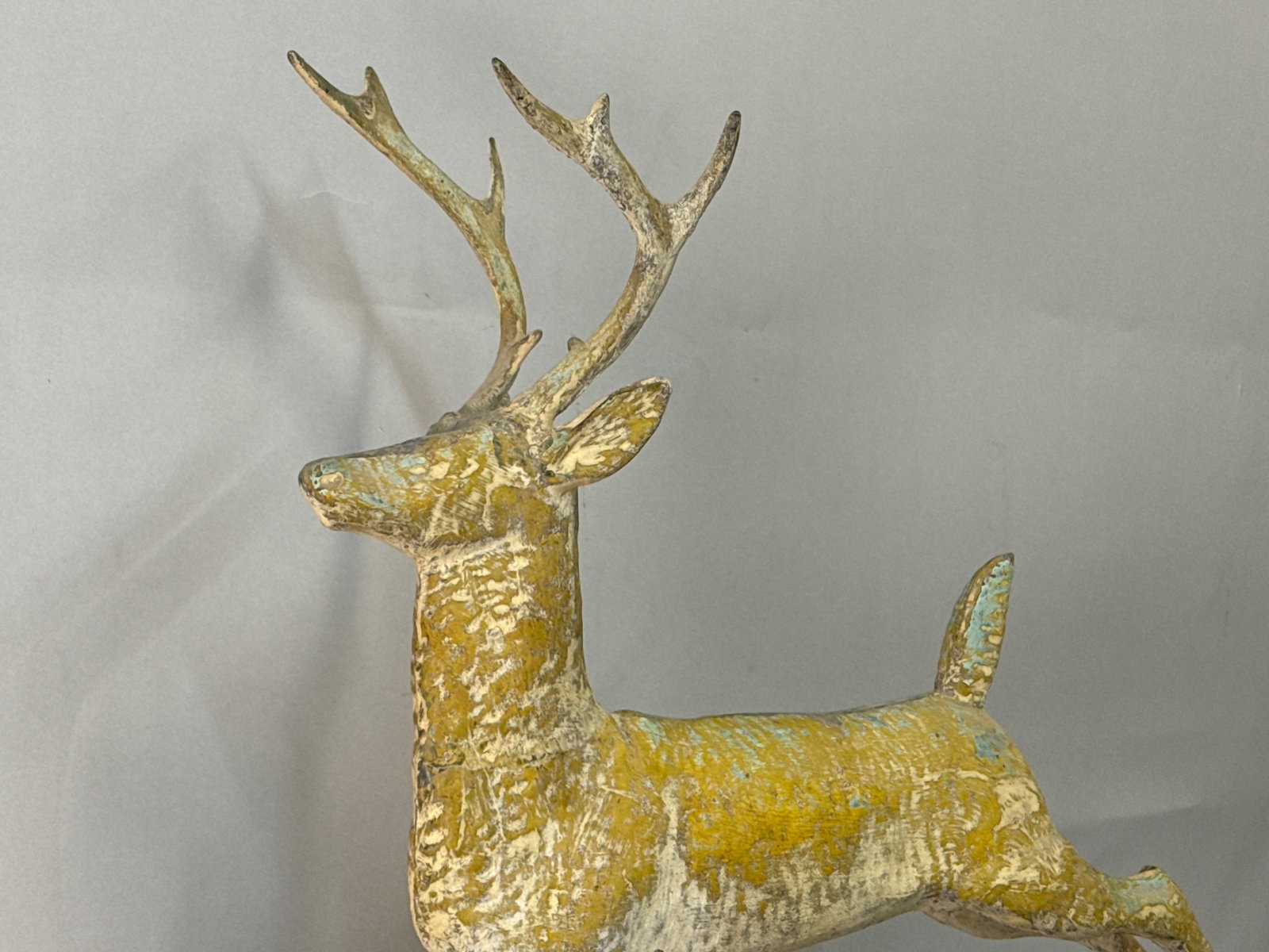 Gilt Copper Leaping Stag Weathervane - 5