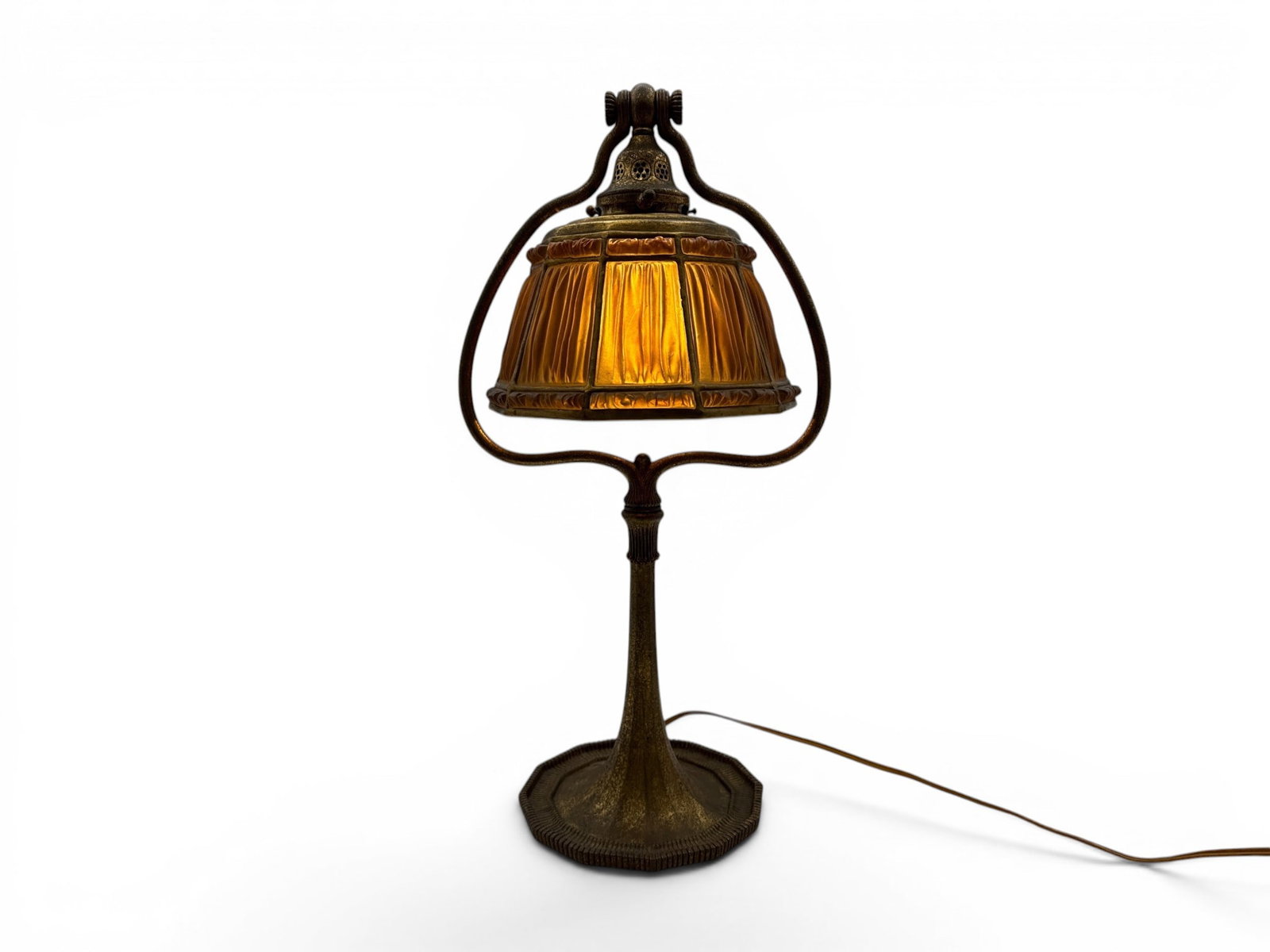 Tiffany Studios Linenfold Desk Lamp (1 of 10)