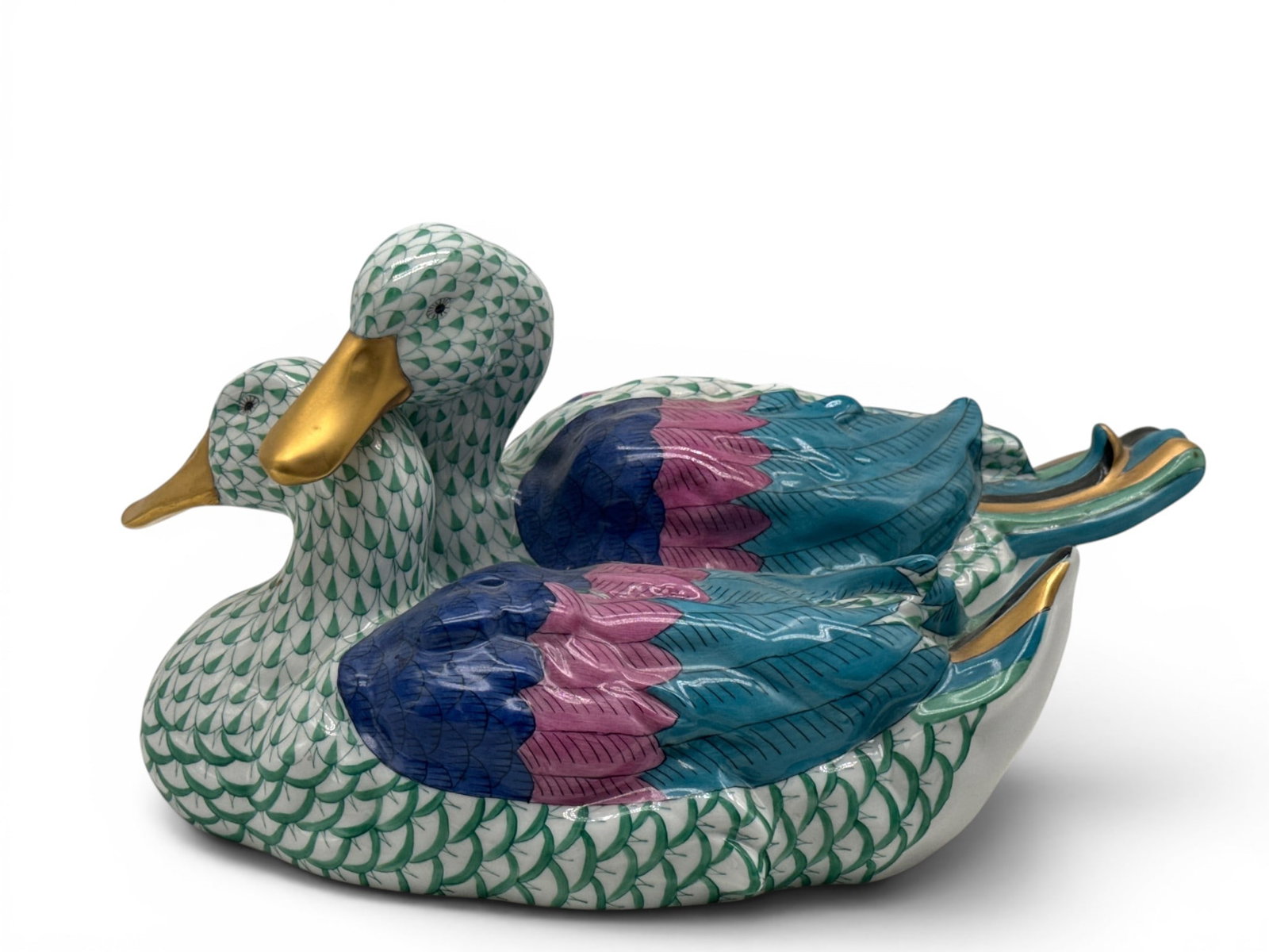 Herend Porcelain Pair of Nesting Ducks (1 of 5)