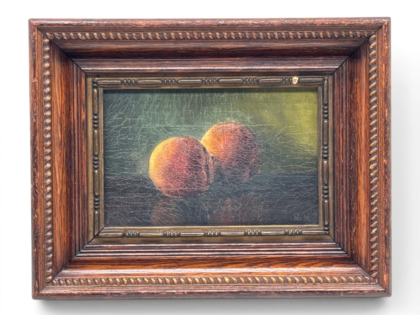 Early 20th C. Oil/Canvas: Peaches (1 of 4)