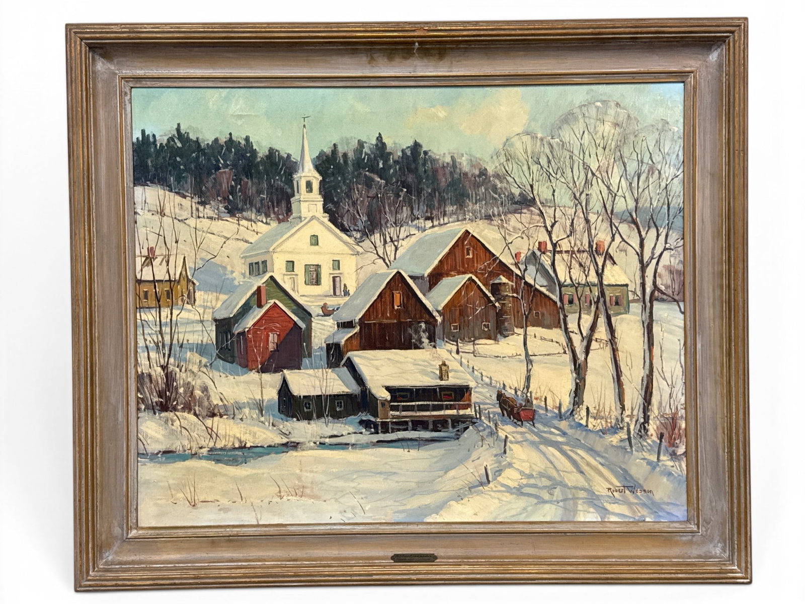 Robert Wesson Oil/Canvas: Waitville Village (1 of 8)