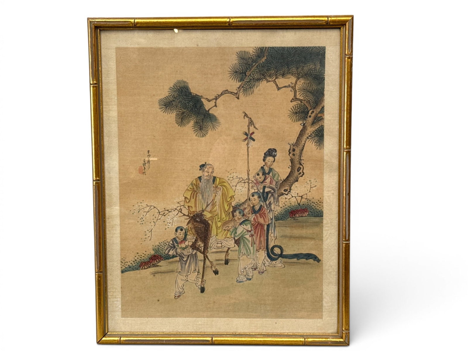 Chinese Watercolor on Silk: Genre Scene (1 of 5)