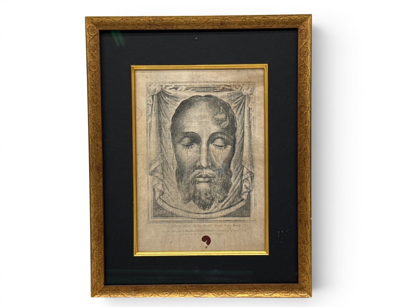 18th C. Engraving: The Holy Shroud of Turin (1 of 5)