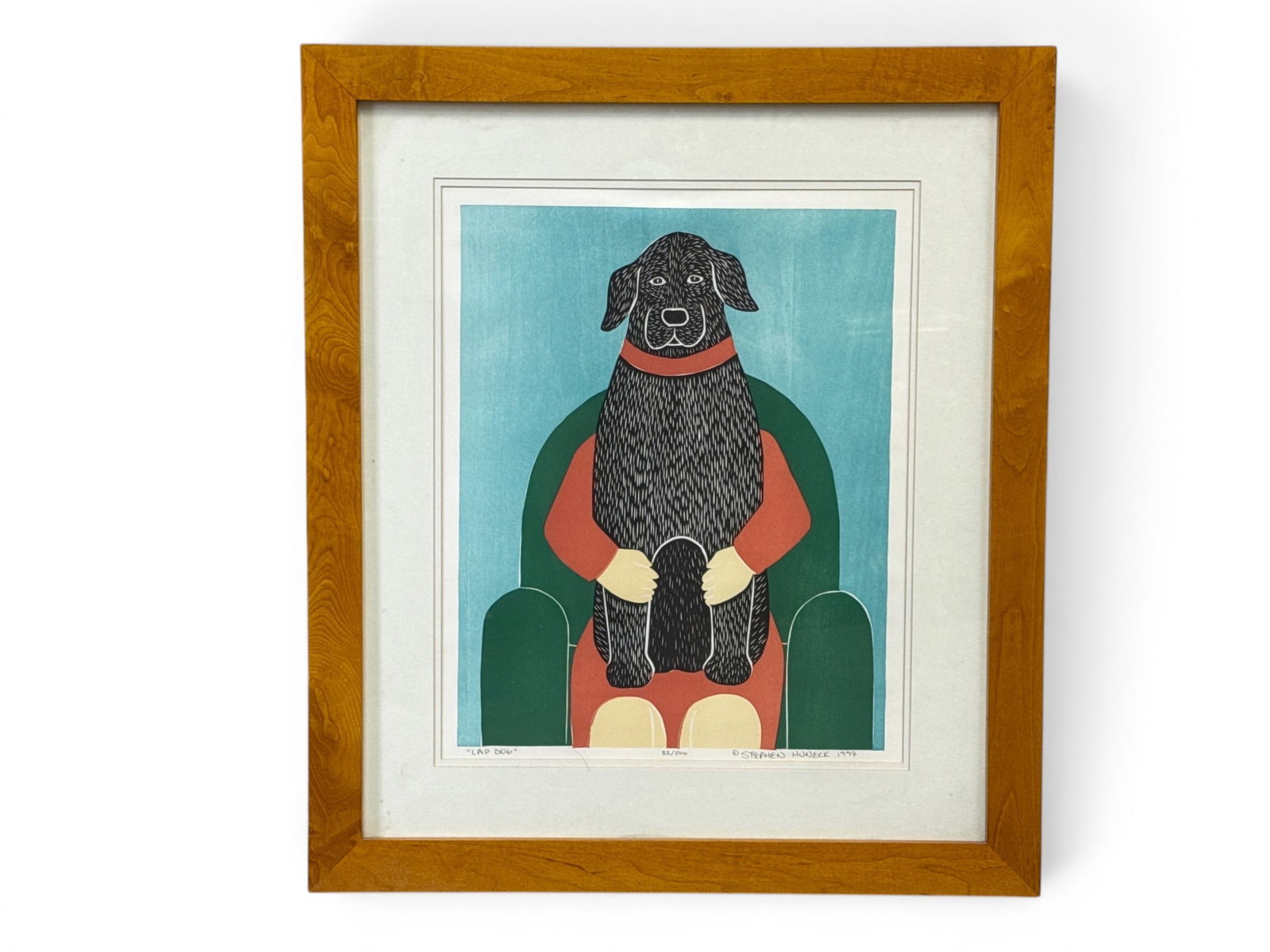Stephen Huneck Lithograph: Lap Dog (1 of 4)