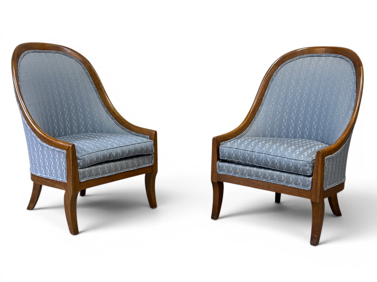 Pair of Baker Spoon-Back Lounge Chairs (1 of 6)