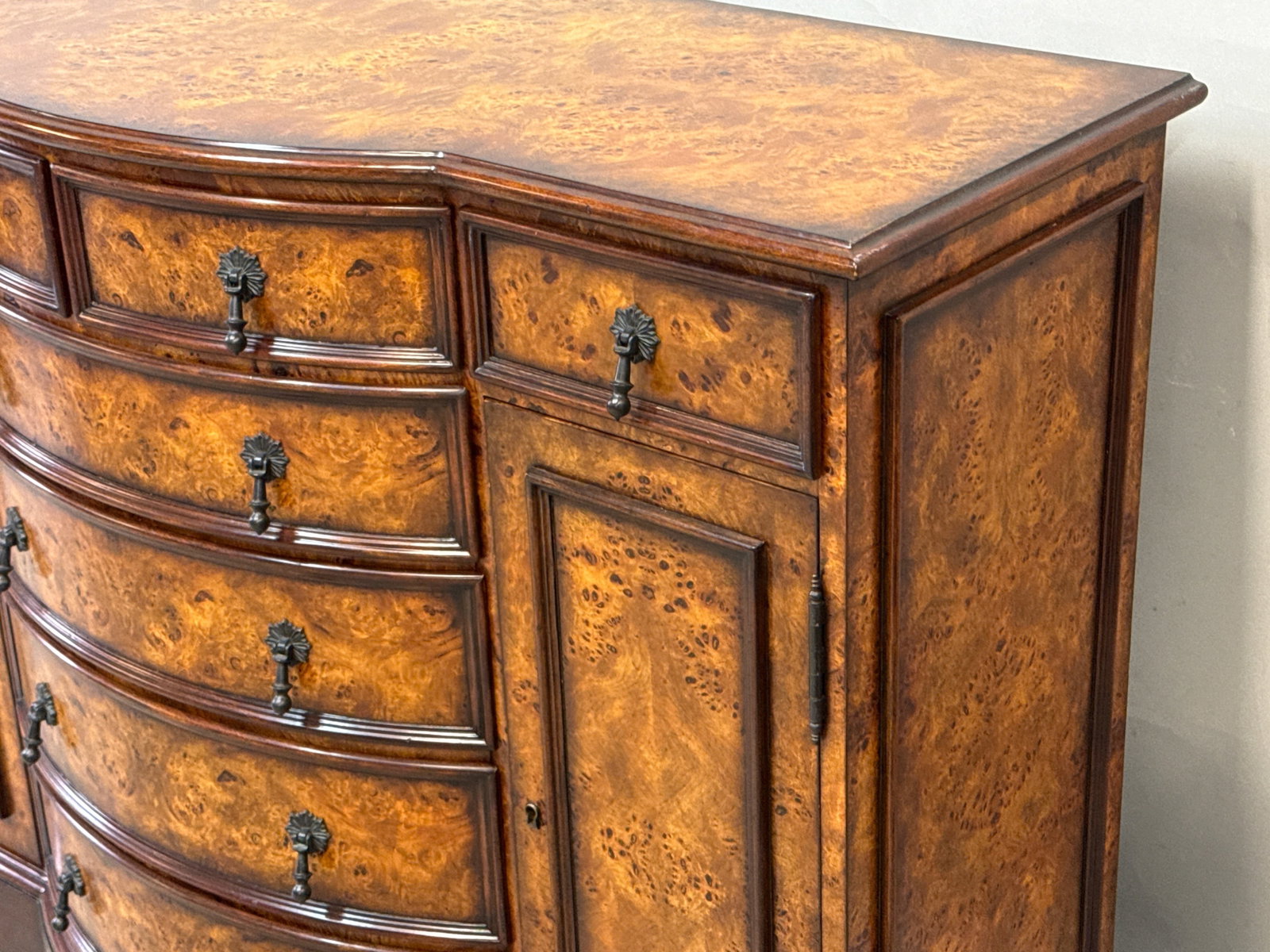 Theodore Alexander Regency Burl Walnut Server - 4