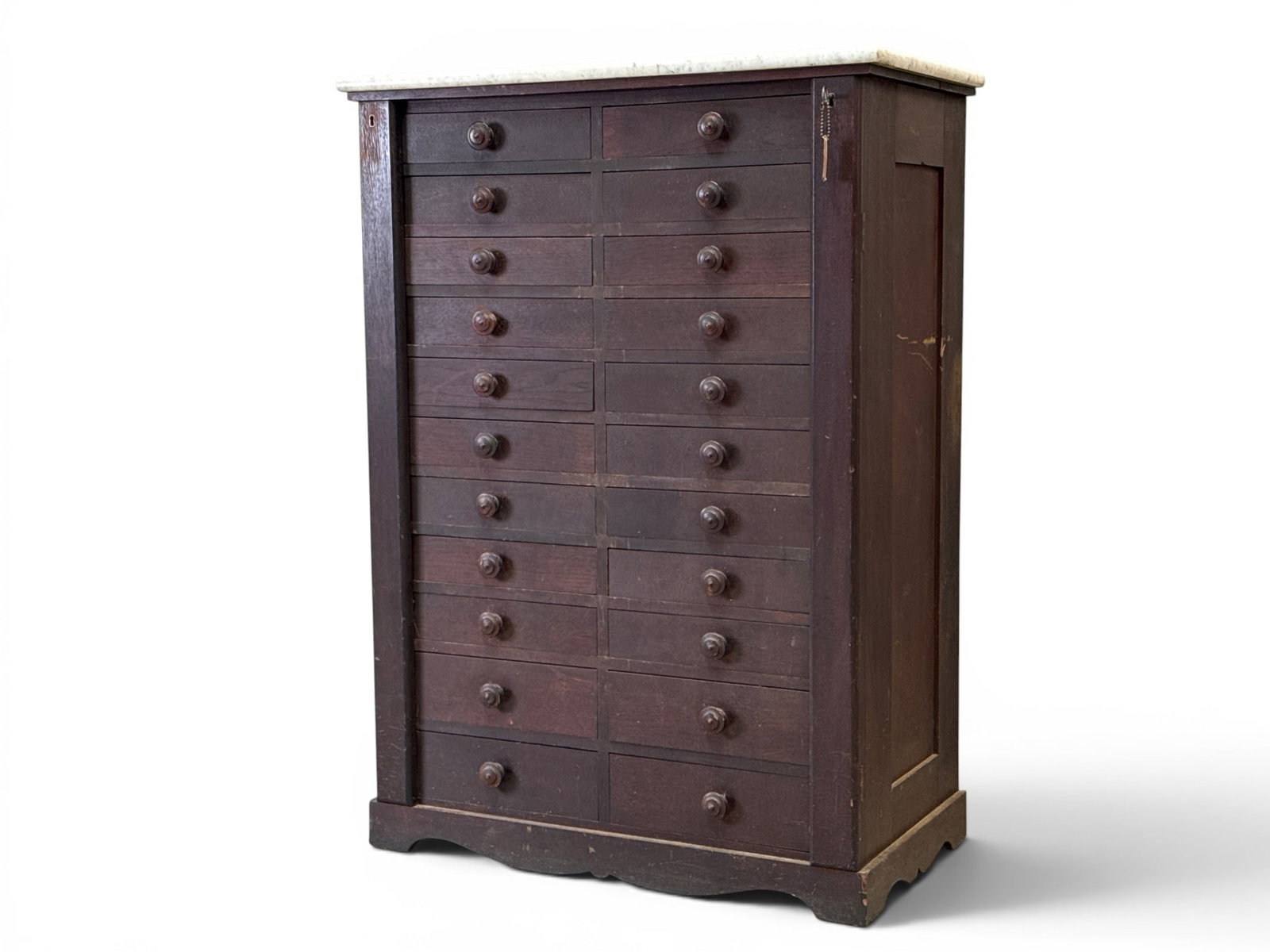 Victorian Marble Top Lock-Side Valuables Cabinet (1 of 6)