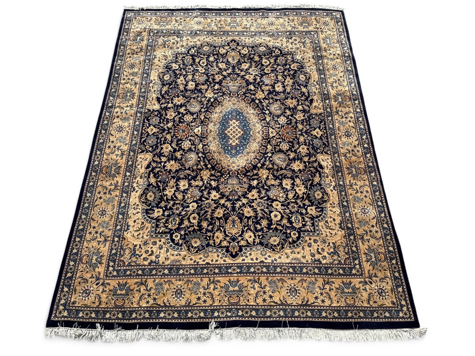 Pakistani Tabriz Style Room Size Carpet (1 of 8)