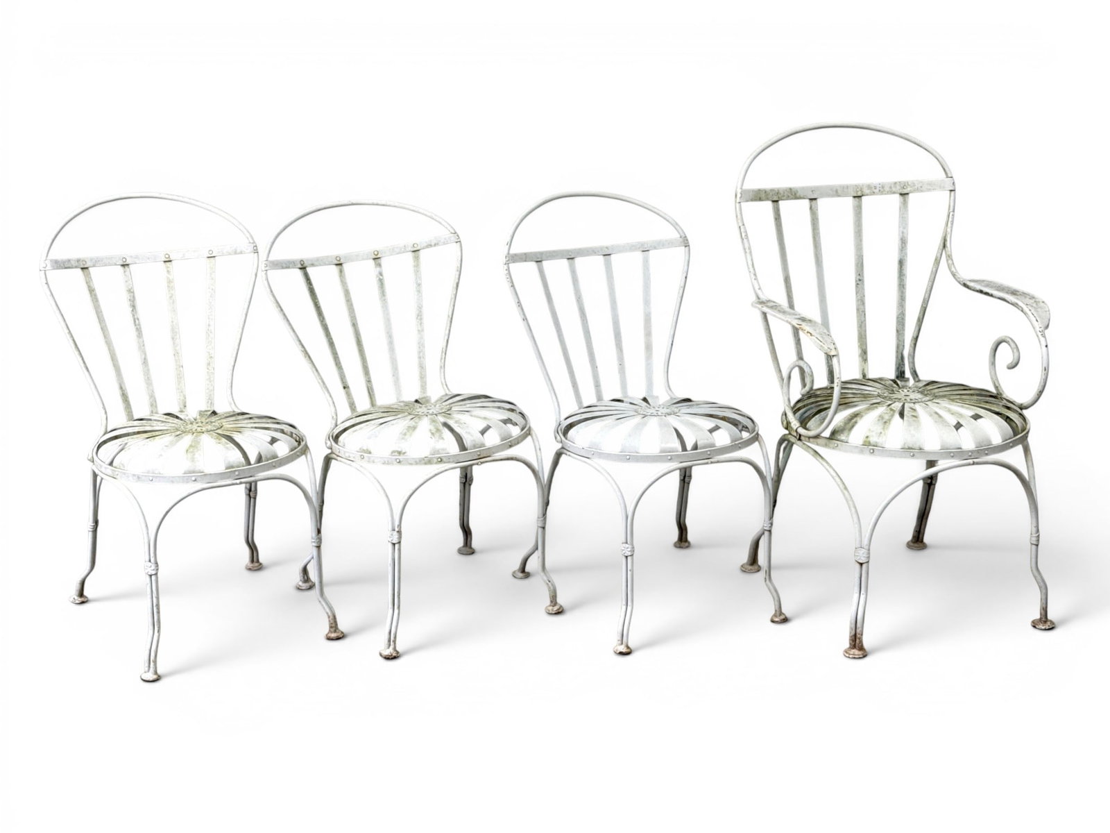 Four Francois Carre-style Iron Garden Chairs (1 of 5)