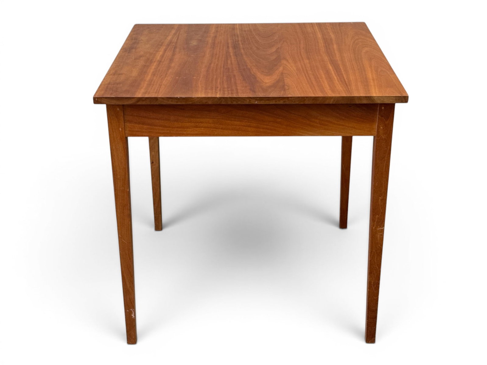 Thomas Moser Cherry Dinette Table: A Thomas Moser cabinet-made cherry dinette table with a square top over tapering legs. Signed. 29-1/2in tall x 30in wide x 30in deep. | You have additional shipping options, and are not required to