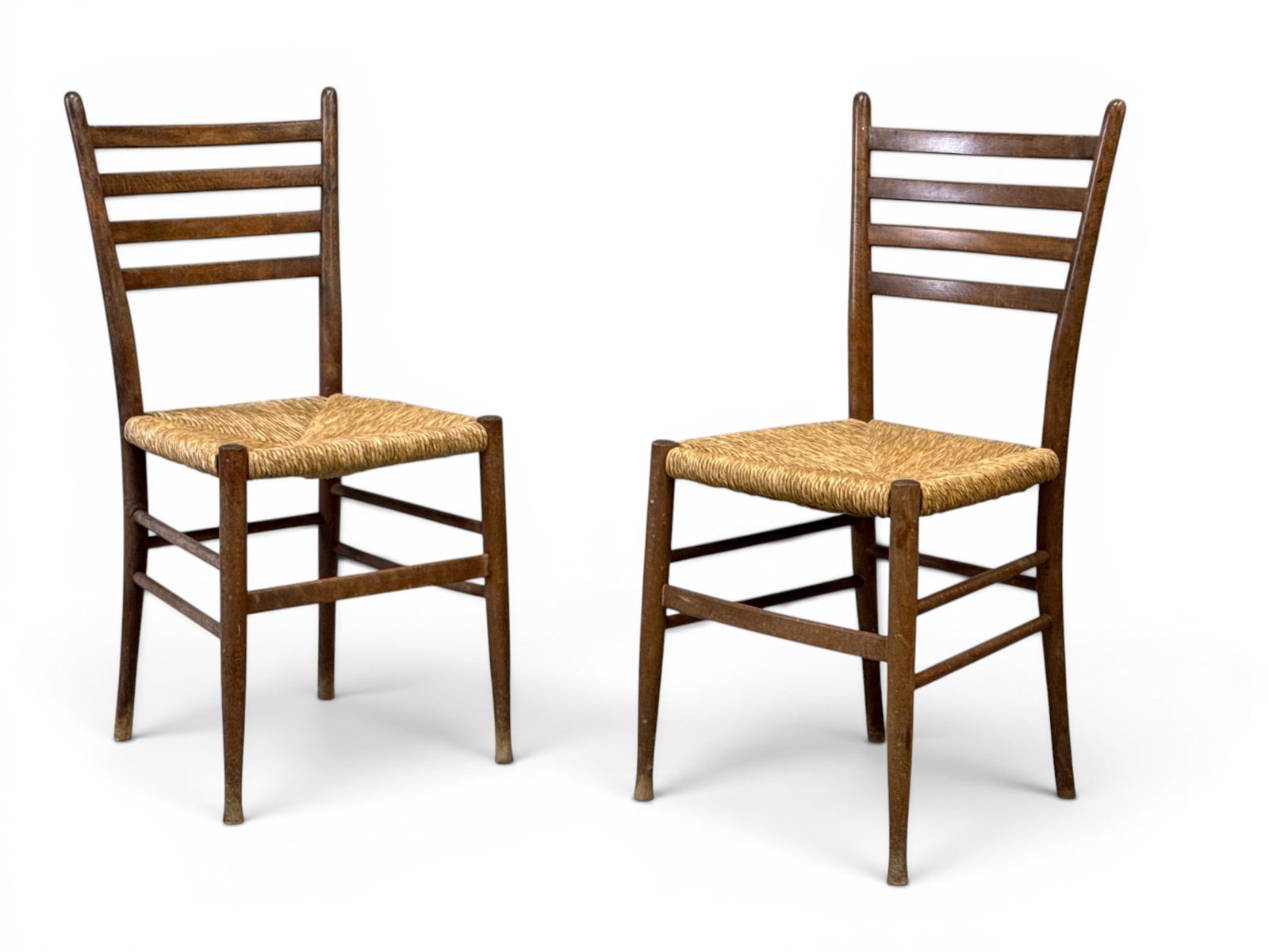 Pair of Gio Ponti-style Italian Ladder-back Chairs (1 of 4)