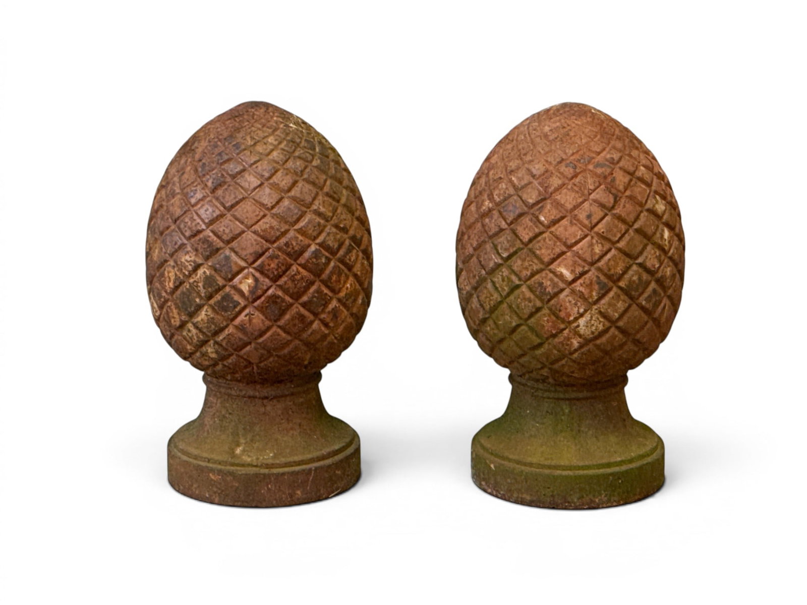 Pair of Cast Iron Pineapple Garden Finials (1 of 4)