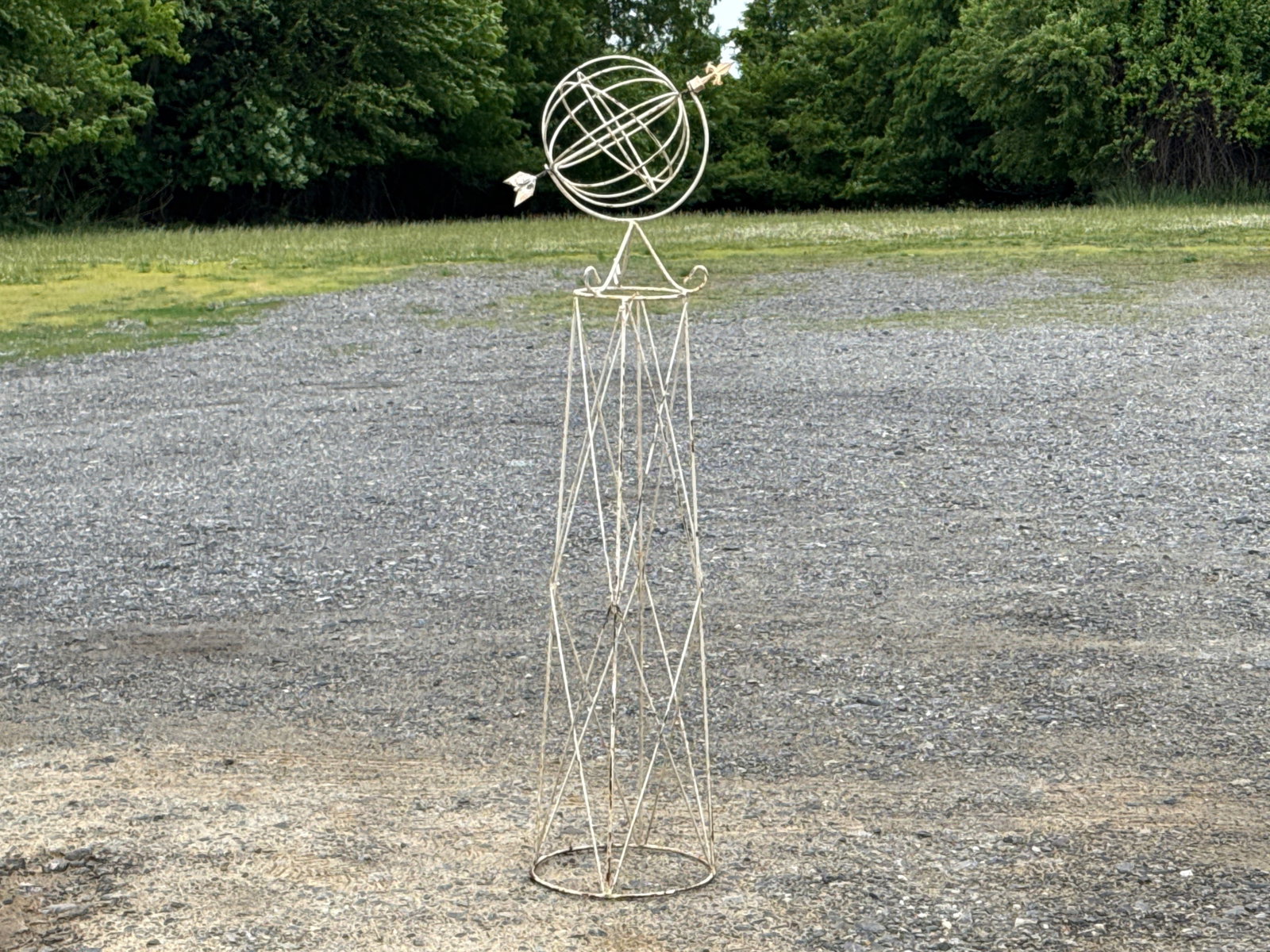 White Painted Iron Garden Armillary (1 of 3)