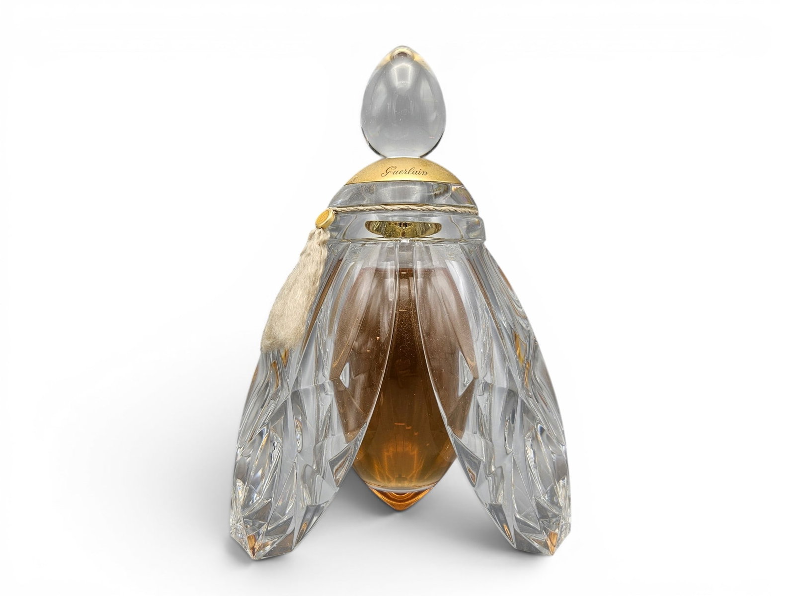 Lorenz Baumer L'Abeille de Guerlain Baccarat Perfume: A bottle of Guerlain, Paris, L'Abeille de Guerlain ("The Bee of Guerlain) with bottle designed by Lorenz Baumer and produced by Baccarat. Only 47 bottles were made. 9in tall. | You have additional shi