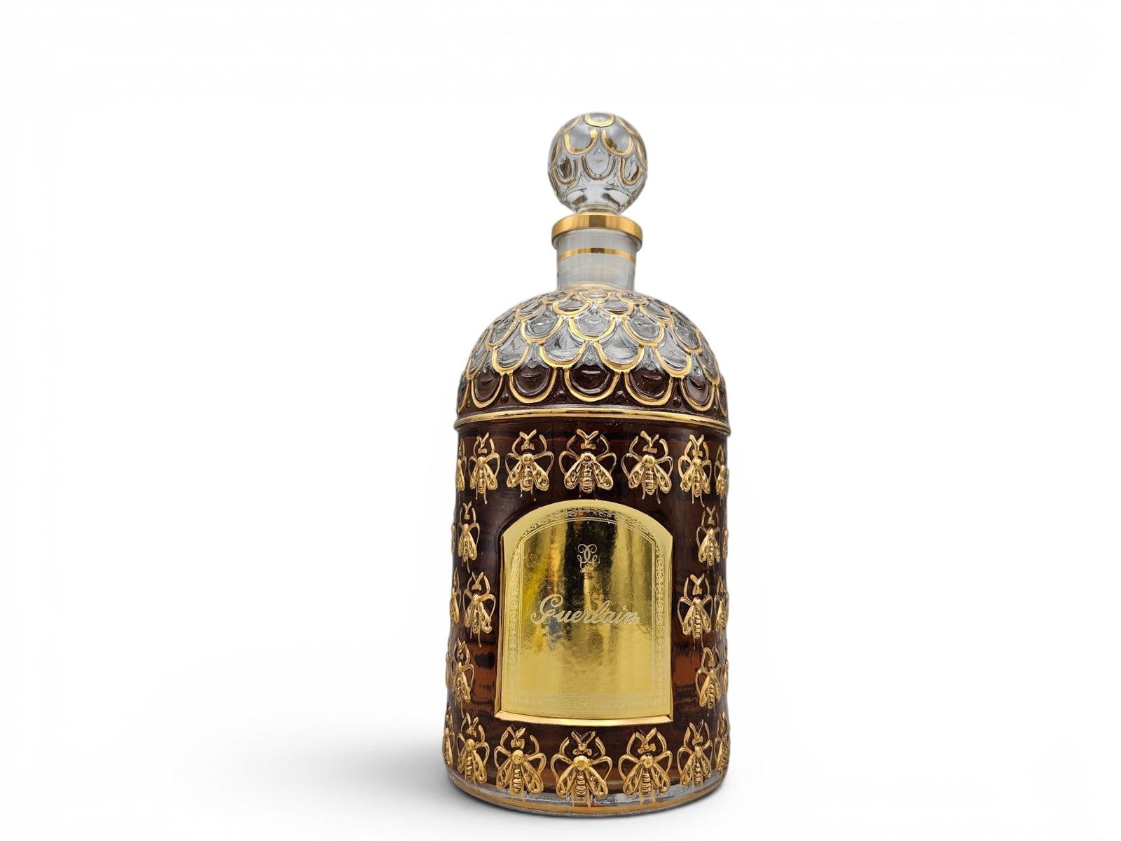 Guerlain Mythique Orient Eau De Parfum, 1000ml: A 1000 ml, 33.8 fl oz bottle of Guerlain Mythique Orient Eau De Parfum. 10in tall. | You have additional shipping options, and are not required to use Live Shipping. Additional shipping and delivery d