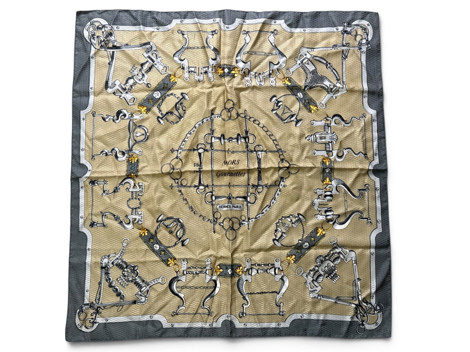 Hermes Paris Mors and Gourmettes Silk Scarf (1 of 5)
