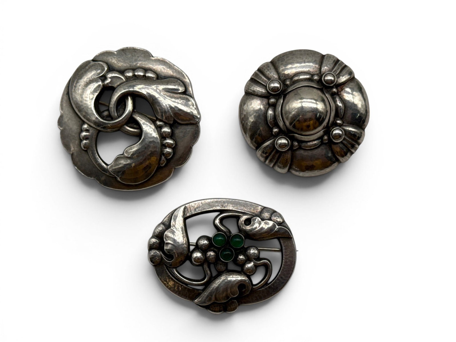 Three Georg Jensen Sterling Silver Brooches (1 of 8)