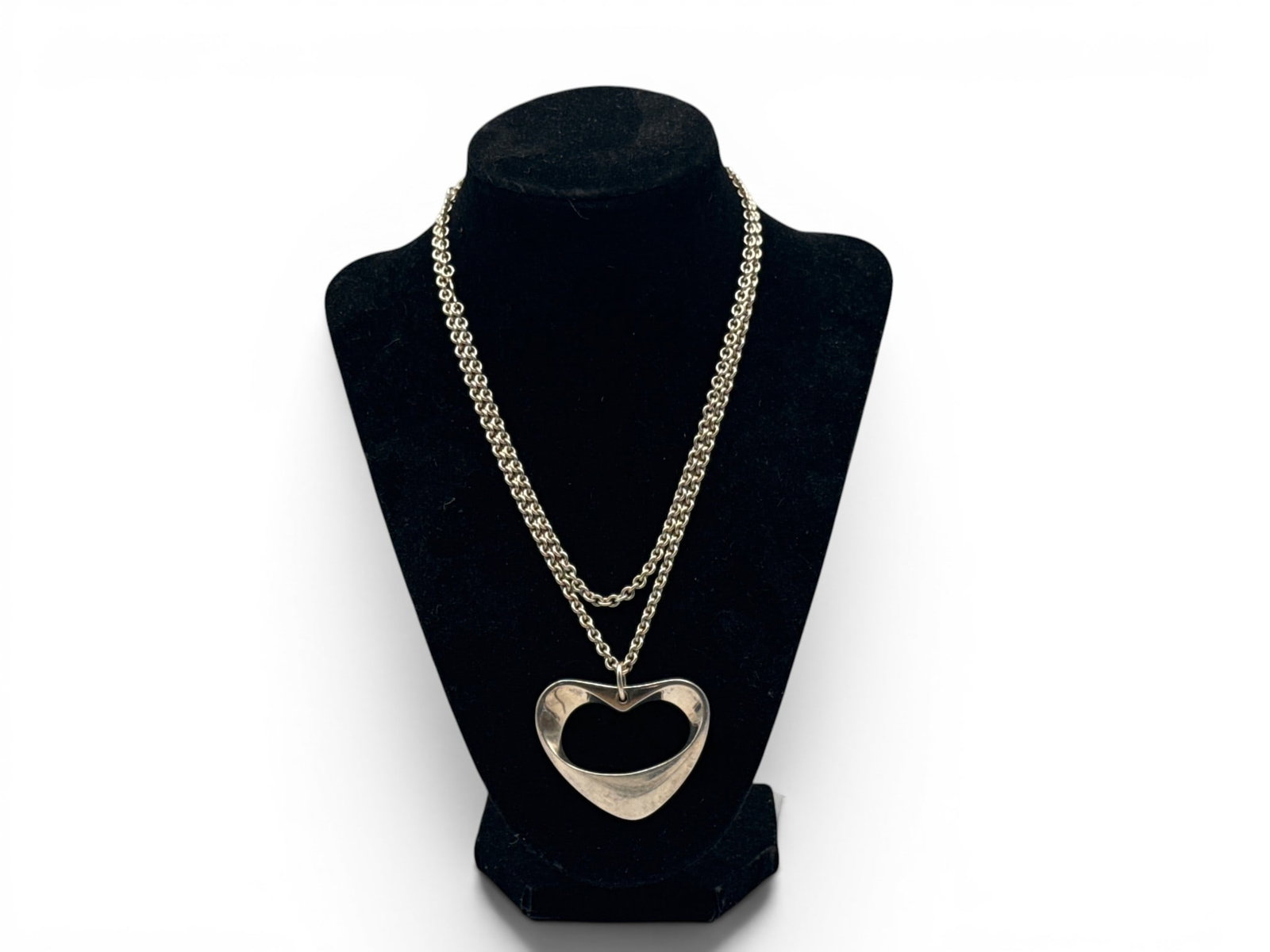 Henning Koppel Georg Jensen Heart Pendant Necklace (1 of 5)