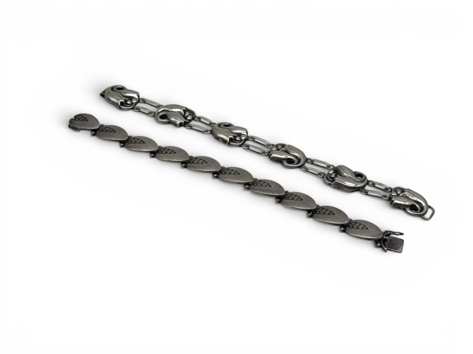 Two Georg Jensen Sterling Silver Modernist Bracelets (1 of 6)