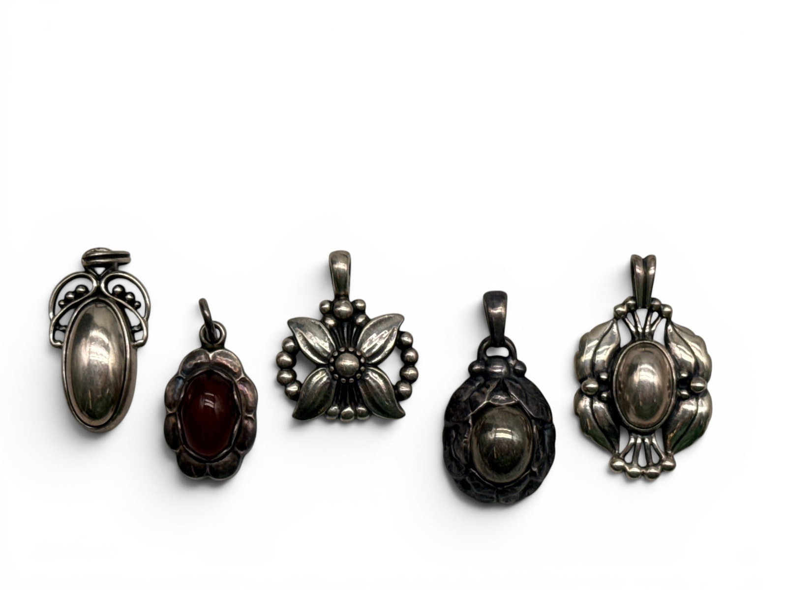 Five Georg Jensen Sterling Silver Pendants (1 of 11)
