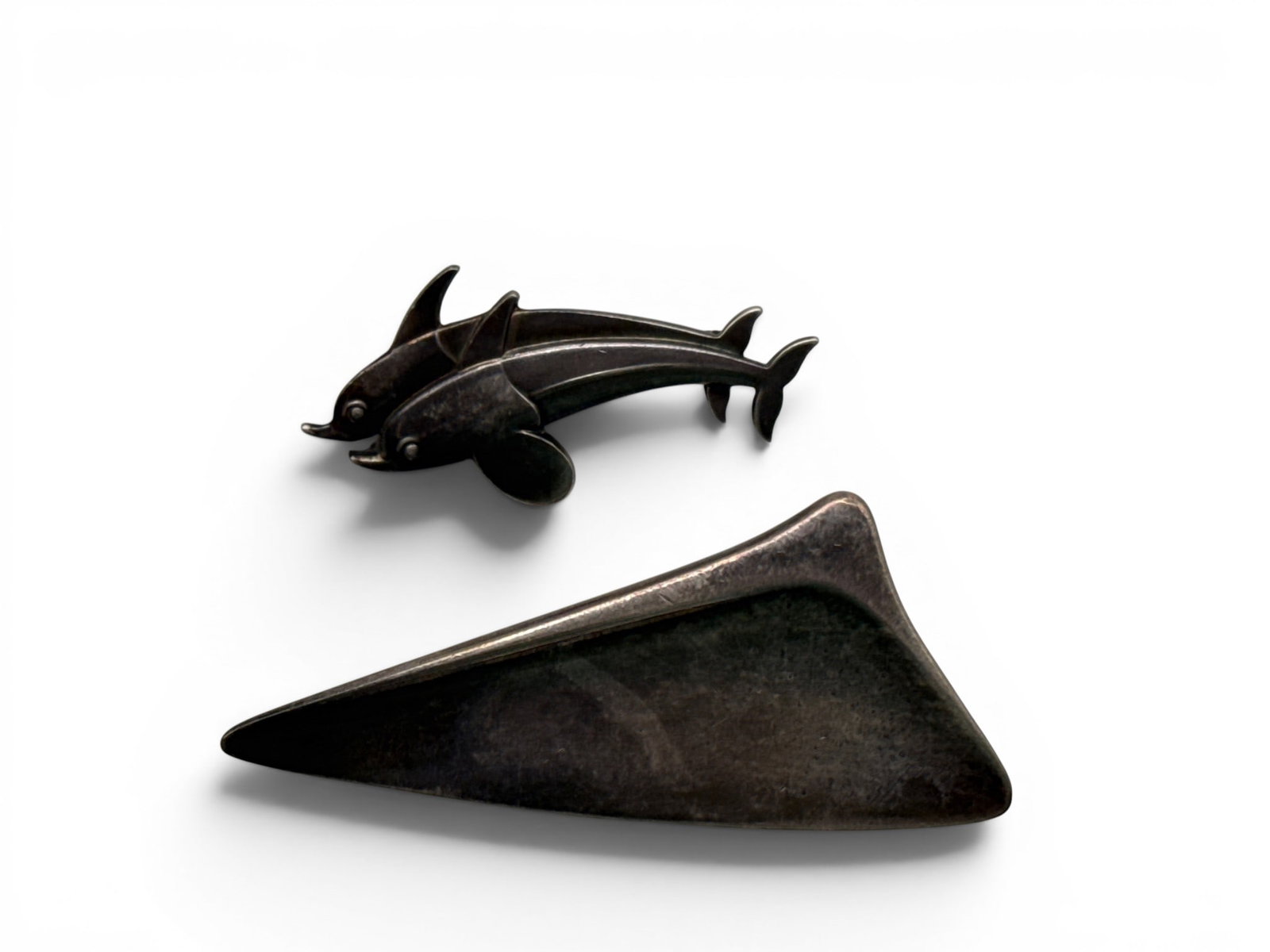 Two Georg Jensen Sterling Silver Modernist Brooches (1 of 6)