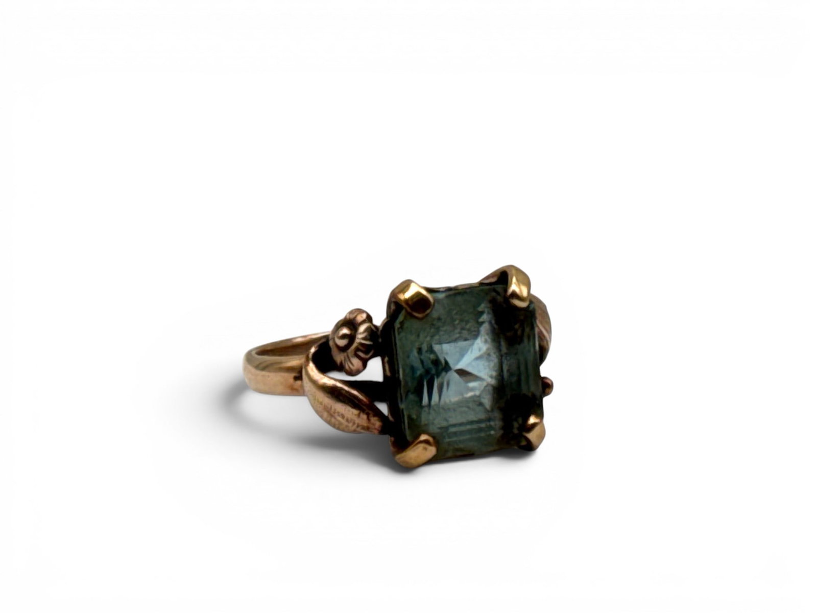 14K Rectangular Aquamarine Ring (1 of 7)