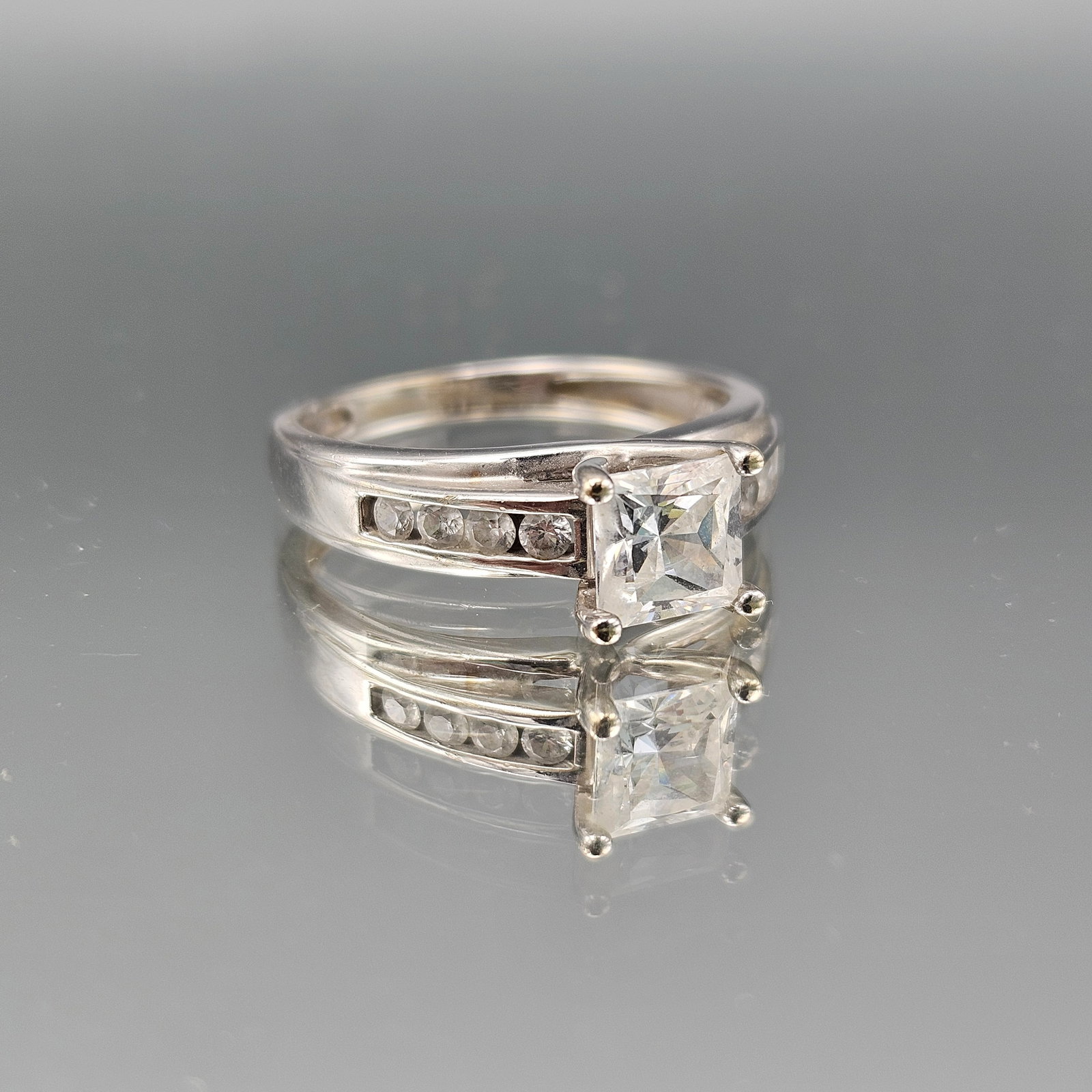 14K White Gold and Diamond Engagement Ring (1 of 3)