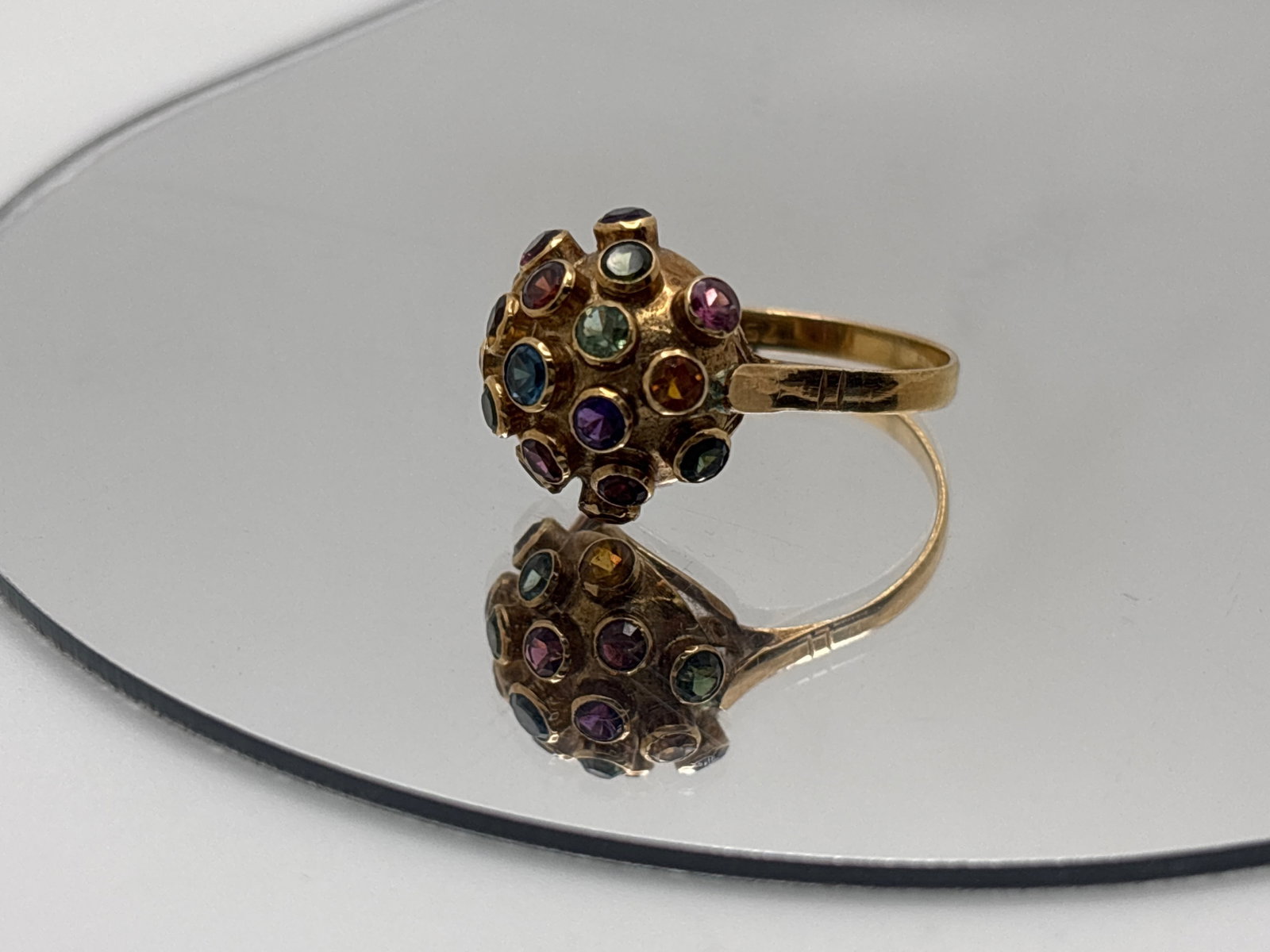 18K Yellow Gold Multi-Gem Sputnik Ring (1 of 5)
