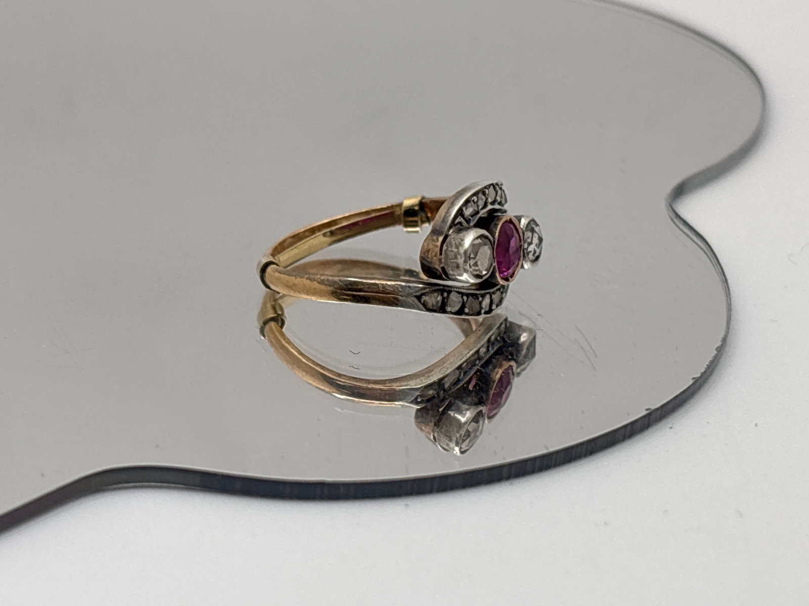 Belle Epoque 14K Ruby and Diamond Ring - 3