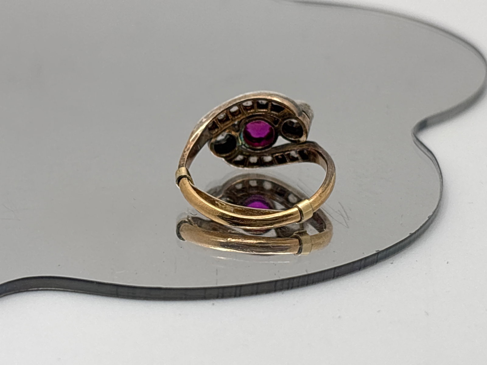 Belle Epoque 14K Ruby and Diamond Ring - 4