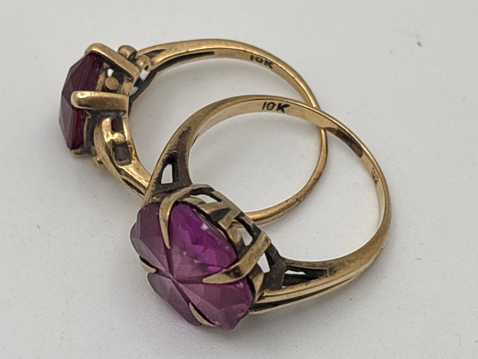 Two 10K Gold and Ruby Rings - 4