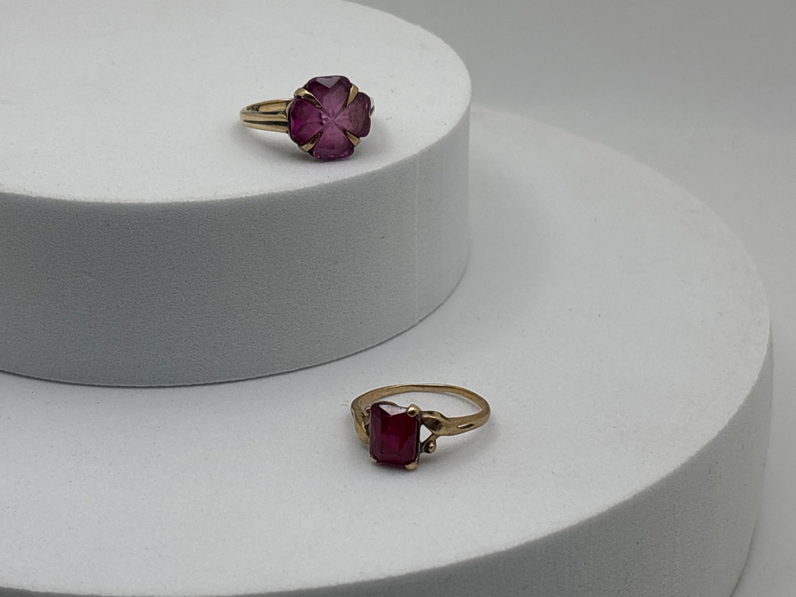 Two 10K Gold and Ruby Rings - 5