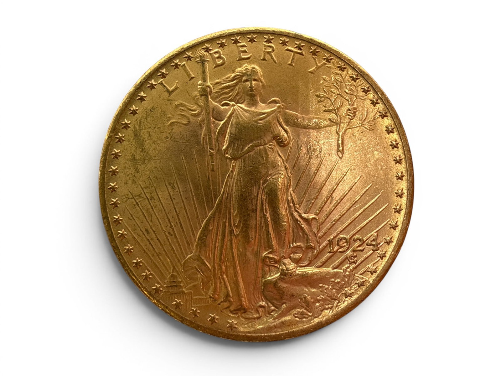 1924 Saint-Gaudens Double Eagle $20 Gold Coin: A 1924 Saint-Gaudens Double Eagle $20 Gold Coin. | You have additional shipping options, and are not required to use Live Shipping. Additional shipping and delivery details are available on our websit