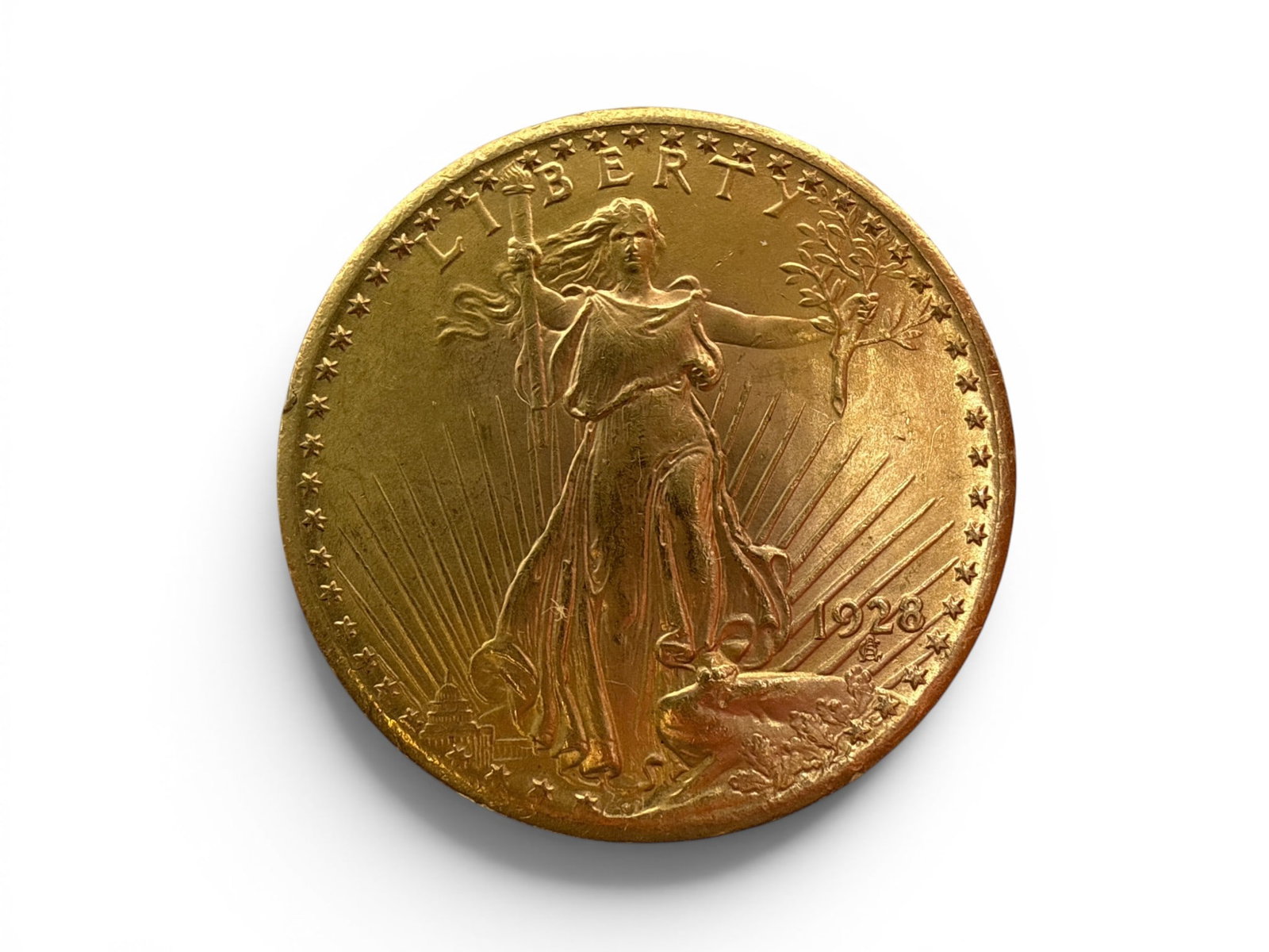 1928 Saint-Gaudens Double Eagle $20 Gold Coin: A 1928 Saint-Gaudens Double Eagle $20 Gold Coin. | You have additional shipping options, and are not required to use Live Shipping. Additional shipping and delivery details are available on our websit