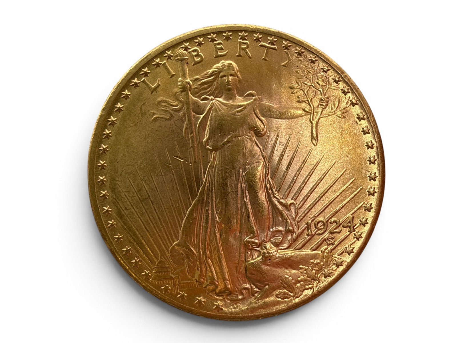 1924 Saint-Gaudens Double Eagle $20 Gold Coin: A 1924 Saint-Gaudens Double Eagle $20 Gold Coin. | You have additional shipping options, and are not required to use Live Shipping. Additional shipping and delivery details are available on our websit