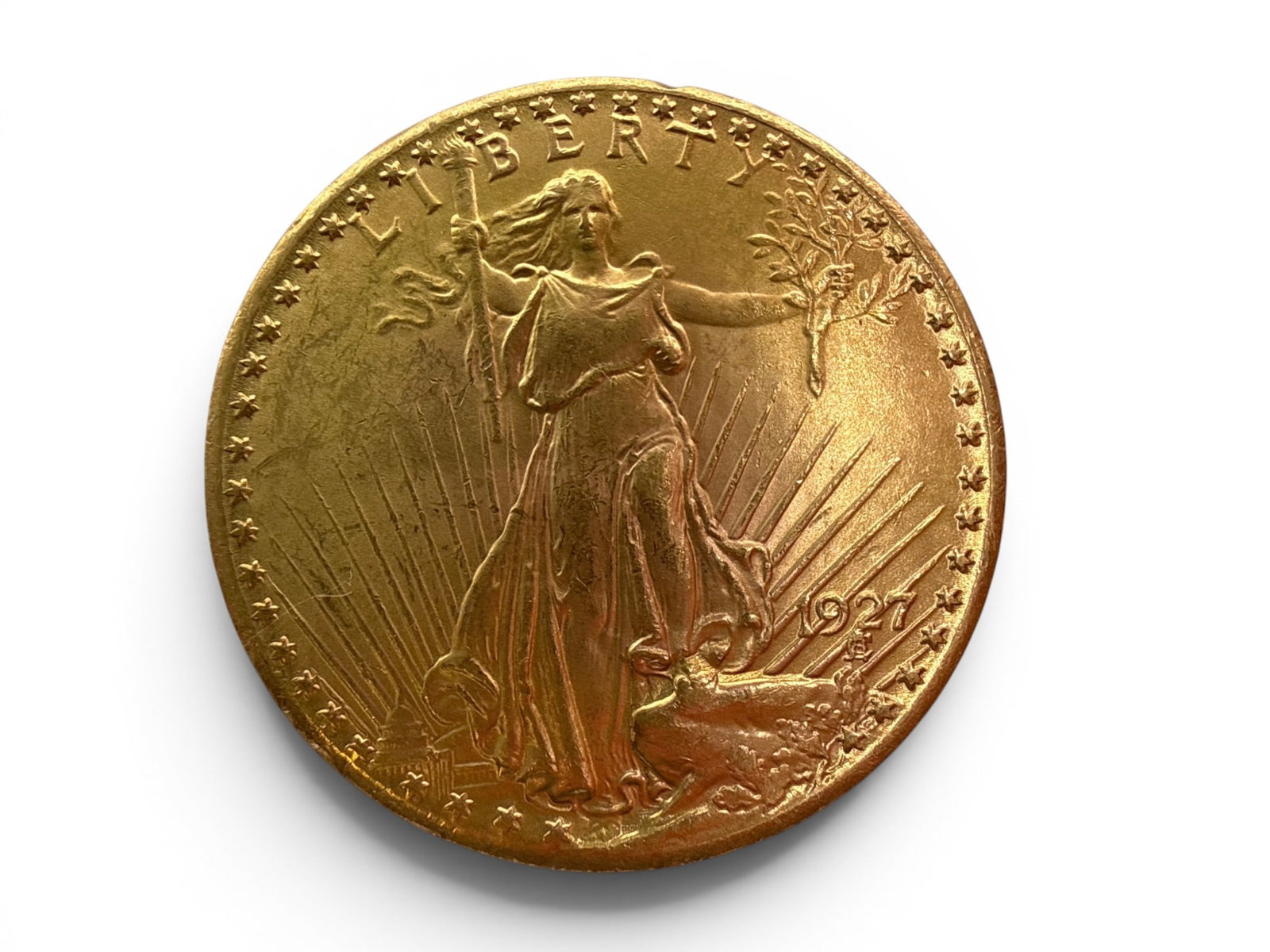 1927 Saint-Gaudens Double Eagle $20 Gold Coin: A 1927 Saint-Gaudens Double Eagle $20 Gold Coin. | You have additional shipping options, and are not required to use Live Shipping. Additional shipping and delivery details are available on our websit