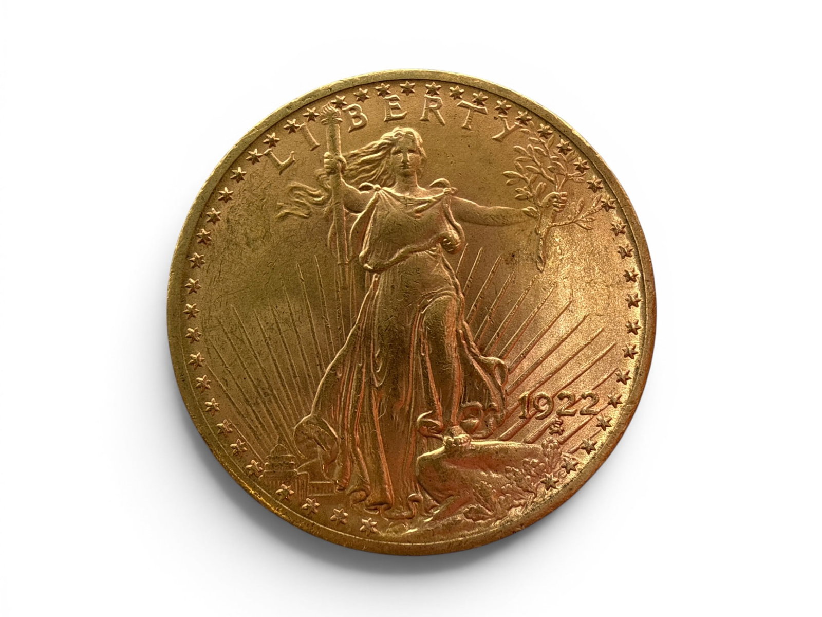 1922 Saint-Gaudens Double Eagle $20 Gold Coin: A 1922 Saint-Gaudens Double Eagle $20 Gold Coin. | You have additional shipping options, and are not required to use Live Shipping. Additional shipping and delivery details are available on our websit