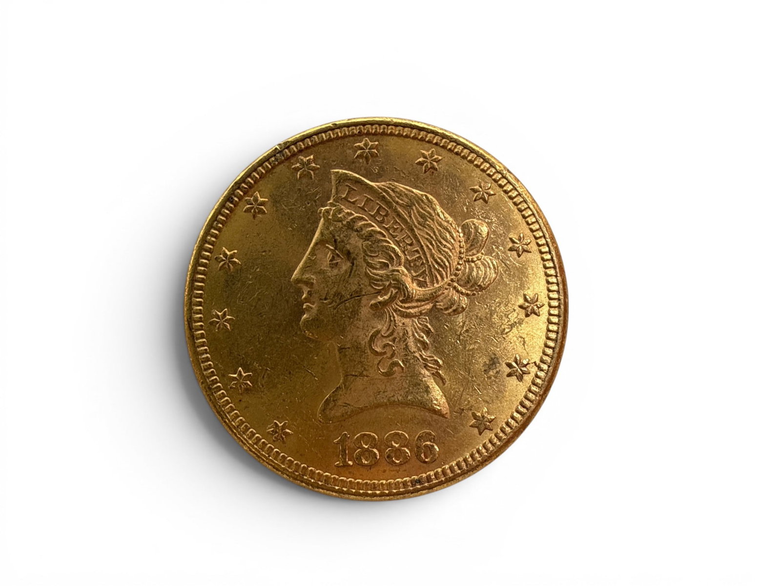 1886 Liberty Head Eagle $10 Gold Coin (1 of 2)